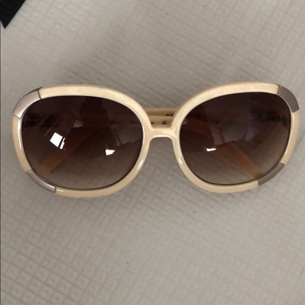 Chloe oversized cream sunglasses